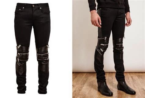 ysl mens leather pants|YSL pants with the zippers.